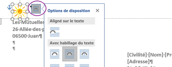 Habillage image pour la positionner dans entête de document Word