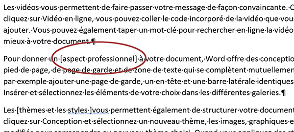 Encadrer la sélection sur le document en VBA Word en supprimant les espaces de fin