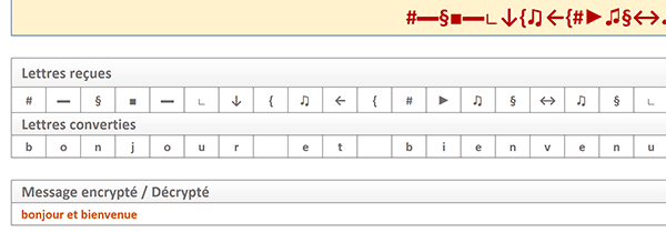 Décrypter un message encodé par calculs Excel