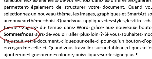 Espace insécable entre deux mots Word pour les regrouper sur la même ligne