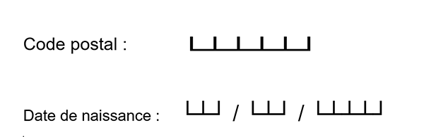 Alignements précis sur la même horizontale des cases de saisie et des textes Word