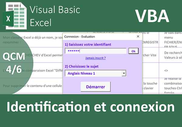 Formulaire Excel identification à la connexion par le code VBA