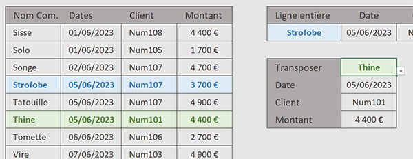 Extraire tous les résultats d-une ligne dans une colonne avec la fonction Excel RechercheX