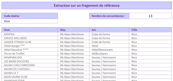 Extraction de bases de données Excel par recherches textuelles