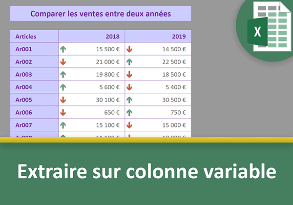 Extraire des données Excel sur des colonnes inconnues et indéterminées