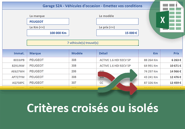 Extraire des informations Excel sur des critères recoupés ou isolés