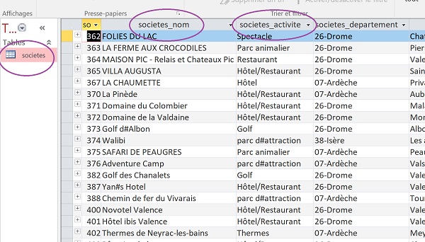 Données de base Access externe à extraire sur feuille Excel par code Visual Basic