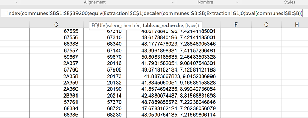 Recherche décalée dynamiquement pour extraire toutes les informations de doublons avec des formules Excel