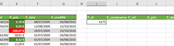 Zone extraction de base de données Excel sur identifiant pour recherchev