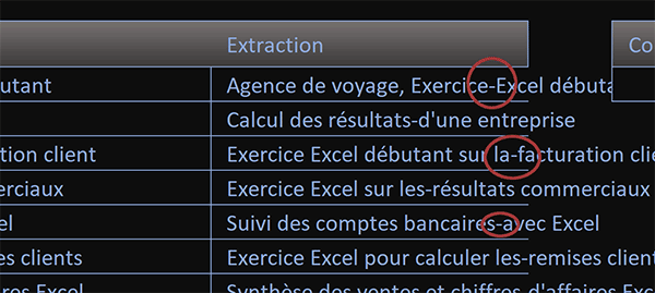 Marquer la position de départ pour la découpe des textes dans les cellules Excel