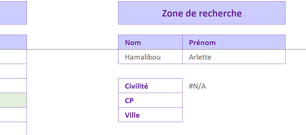 Calcul extraction Excel retourne une erreur NA car non validé comme formule matricielle