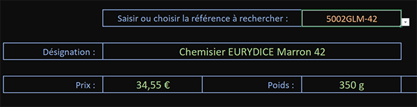 Classeur Excel pour extraire des informations depuis une base de données externe