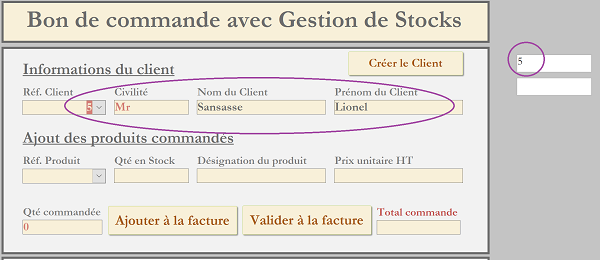 Récupérer informations clients par requête SQL en VBA Access sur choix liste déroulante