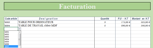 Facturation clients automatisée sans gestion de stocks