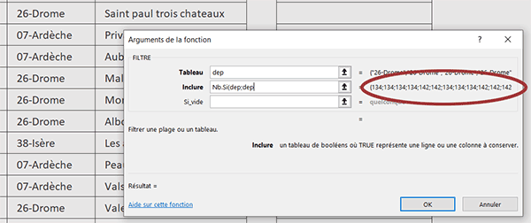 Compter les données par catégories par formule Excel