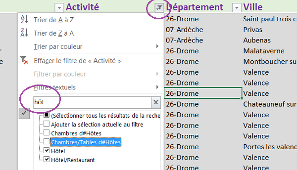 Filtrer un champ de base de données pour regrouper les valeurs répétitives