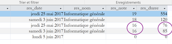 Filtrer et trier les données de base par requête Access avec clause WHERE