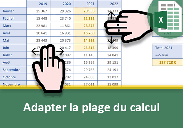 Adapter la plage du calcul avec la fonction Excel Decaler