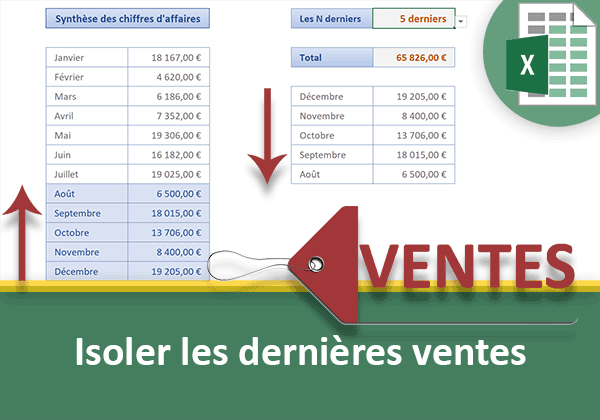 Extraire les dernières ventes avec la fonction Excel Decaler