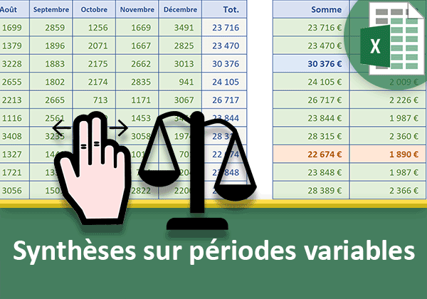 Synthèse sur des plages variables avec les fonctions Excel Decaler et Equiv