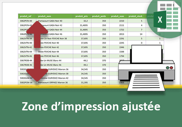 Zone impression automatiquement ajustée avec fonction Excel Decaler