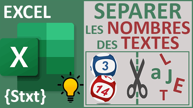 Séparer les nombres des textes par formule matricielle Excel