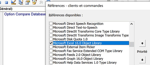 Référence à Excel dans Access pour piloter les fonctions de calcul