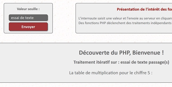 Valeur numérique attendue, exception sur texte non gérée en PHP