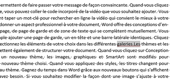 Absence espace après point dans document Word, faute répétitive à corriger automatiquement