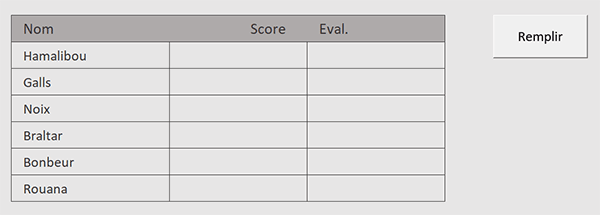 Tableau Excel à remplir avec un formulaire VBA