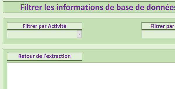 Conception du formulaire dynamique pour extraction des données Access