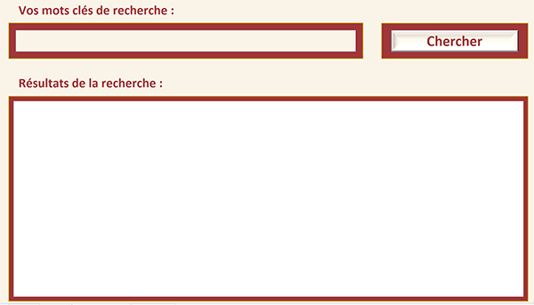 Formulaire Access de recherche préconçu