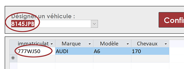 Contenu du sous formulaire Access à adapter dynamiquement au choix de valeur dans la liste déroulante