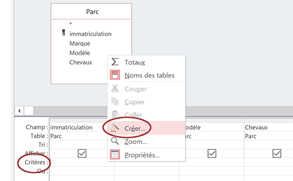 Créer condition dynamique pour lier extraction requête Access à choix dans liste déroulante formulaire