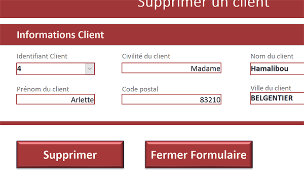 Sous formulaire Access pour supprimer un client au choix identifiant dans liste déroulante