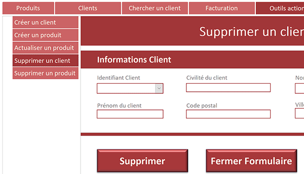 Sous formulaires Access action et suppression imbriqués dans le formulaire de navigation principal