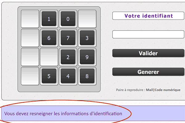 Identifiant non reconnu ou incomplet, authentification Php échouée