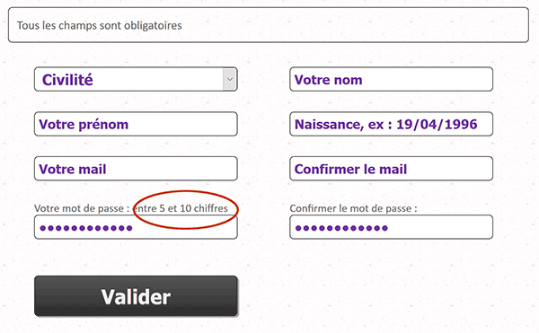 Accéder au formulaire inscription par navigation Web PHP