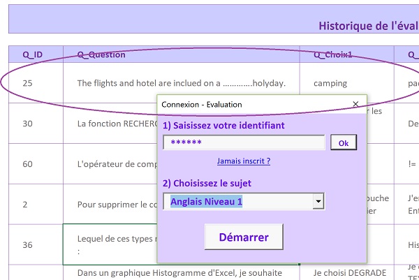 Choix candidat depuis formulaire VBA identification mémorisés dans cellules de feuilles Excel