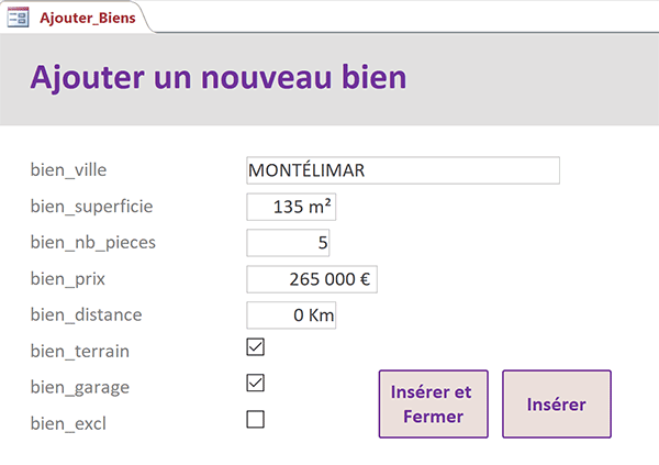 Formulaire Access pour créer de nouveaux enregistrements automatiquement