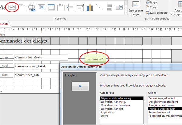 Boutons automatiques de navigation dans un formulaire Access