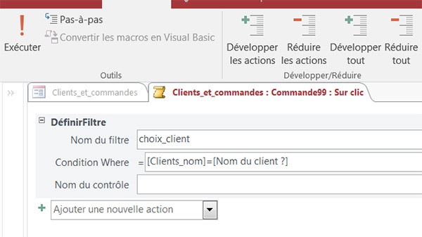 Macro bouton pour rechercher un eneregistrement Access