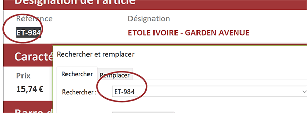 Bouton de formulaire Access pour rechercher un enregistrement sur une référence