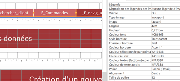 Régler les propriétés de mise en forme de tous les onglets de formulaire Access réunis dans une même sélection