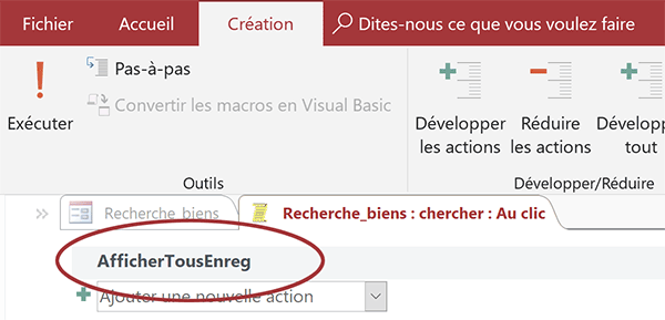 Macro Access pour actualiser les enregistrements filtrés au clic sur le bouton de formulaire