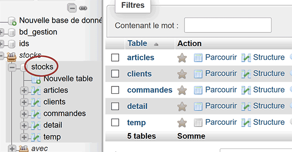 Base de données MySql relationnelle pour gérer les produits à facturer aux clients