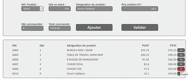 Supprimer un article de la commande en cours sur page Web Php avant insertion en base de données MySql