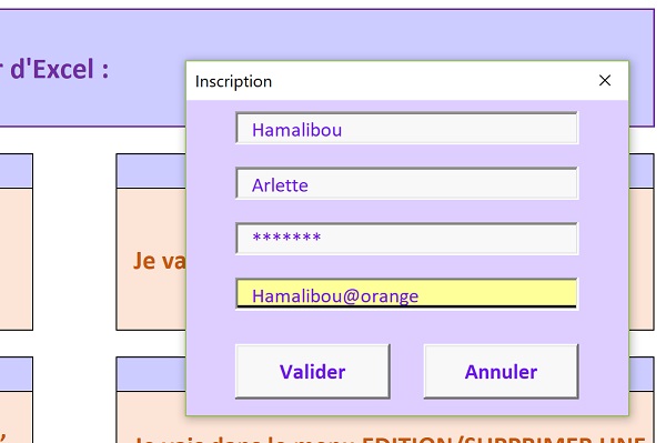 Contrôle et validation de saisie au cours de la frappe sur formulaire Excel par code VBA