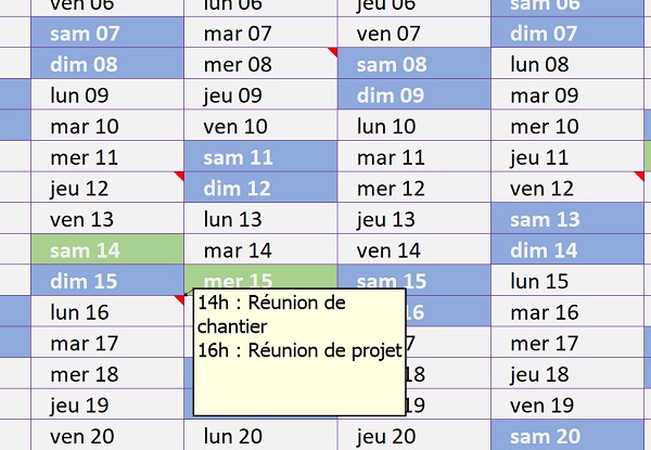 Modifier la description du rendez-vous sélectionné dans le calendrier grâce à un formulaire VBA Excel