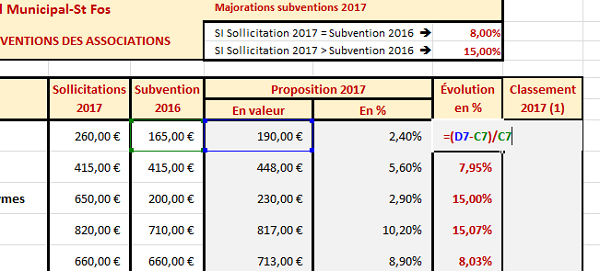 Calculer une évolution entre deux dates avec Excel